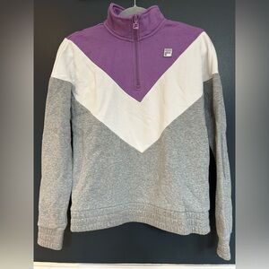 Fila Purple, White, and Gray Sweatshirt